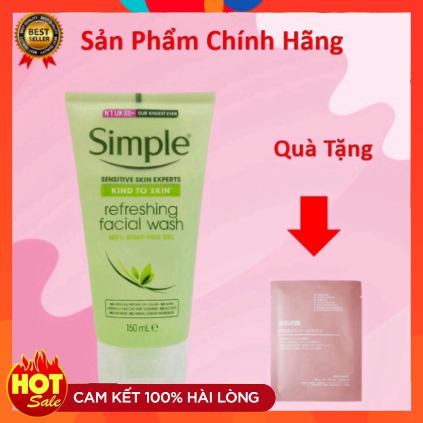 Sữa rửa mặt simple - 150ml Bill 4 date 2023 mới nhất - Chính Hãng | BigBuy360 - bigbuy360.vn