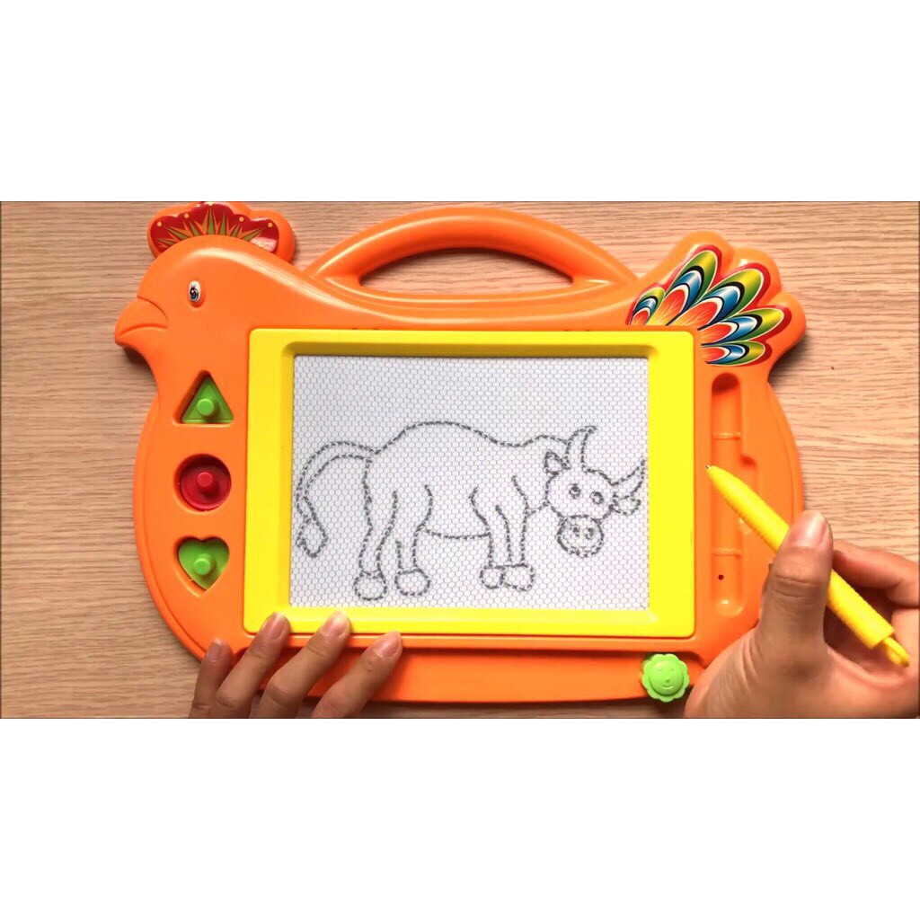 Bảng Xóa Thông Minh Bằng Nhựa Hình Con Gà Cho Bé Tập Viết