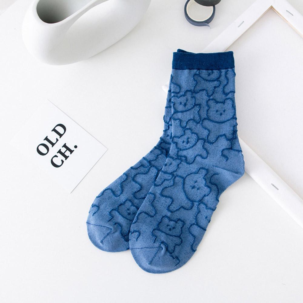 Tất Cotton In Hình Gấu Hoạt Hình Nhiều Màu Đáng Yêu Cho Nữ