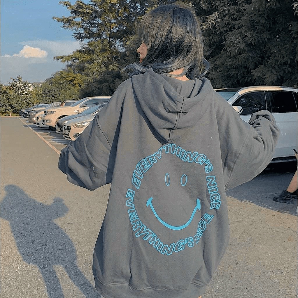 Áo Khoác Cadigan Thun Nỉ Ngoại In Chữ Mặt cười Form Chuẩn Hàng Đẹp Hot Trend TP [NewUnisex]