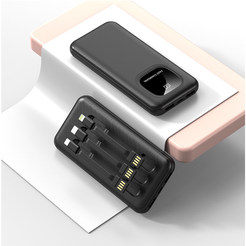 Sạc Dự Phòng Sạc Nhanh Dung Lượng 10000mah Nhỏ Gọn Sạc Nhanh Tiện Dụng Có Thể Tháo Rời