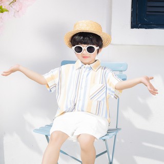 Áo sơ mi bé trai sọc cá tính