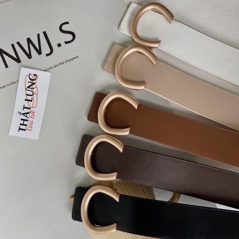 Thắt lưng nữ Ulzzang mặt chữ C phối váy, vest có nhiều màu dây bản 2.8cm  TL090 - Thắt Lưng Giá Tốt