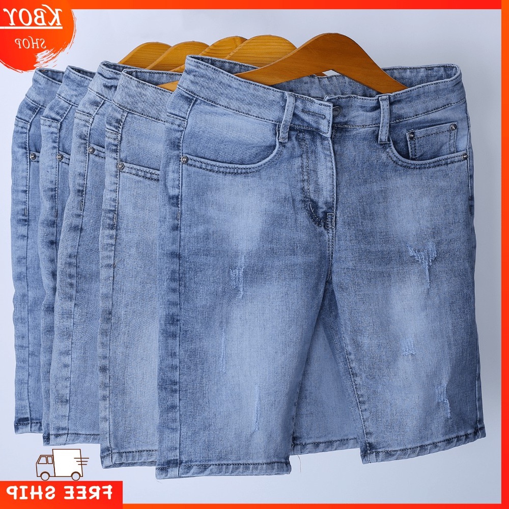 Quần Short Jean Nam Vải Bò Cao Cấp Form Slimfit Đẹp Dễ Phối Đồ Phong Cách Cá Tính - Q10