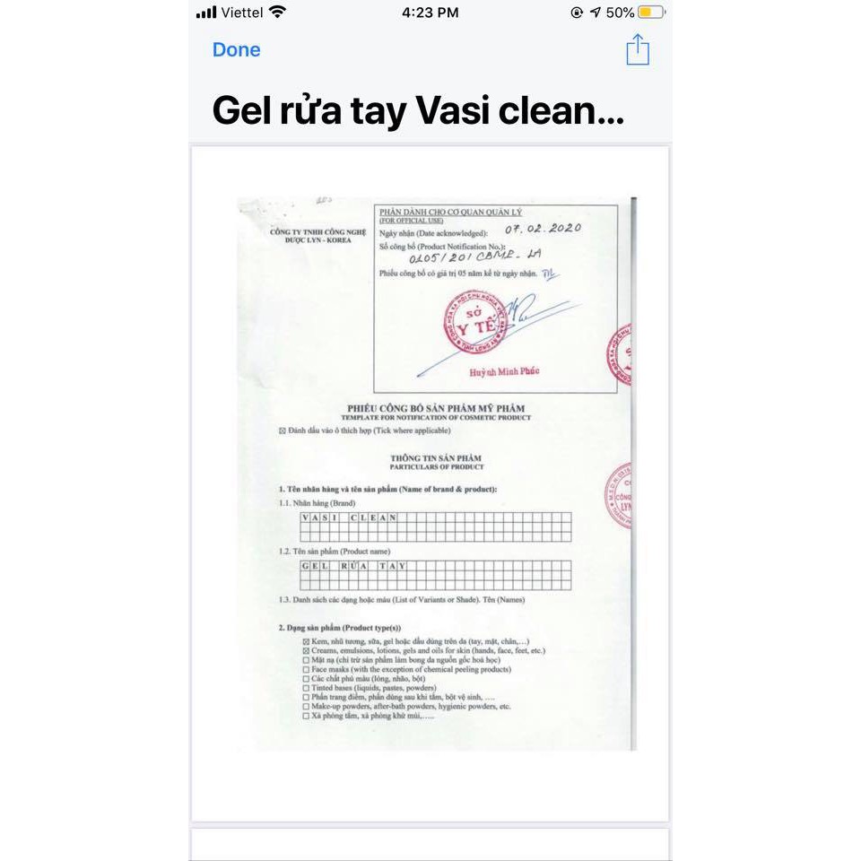 Gel rửa tay khô Vasi Clean kháng khuẩn 99.99% | BigBuy360 - bigbuy360.vn