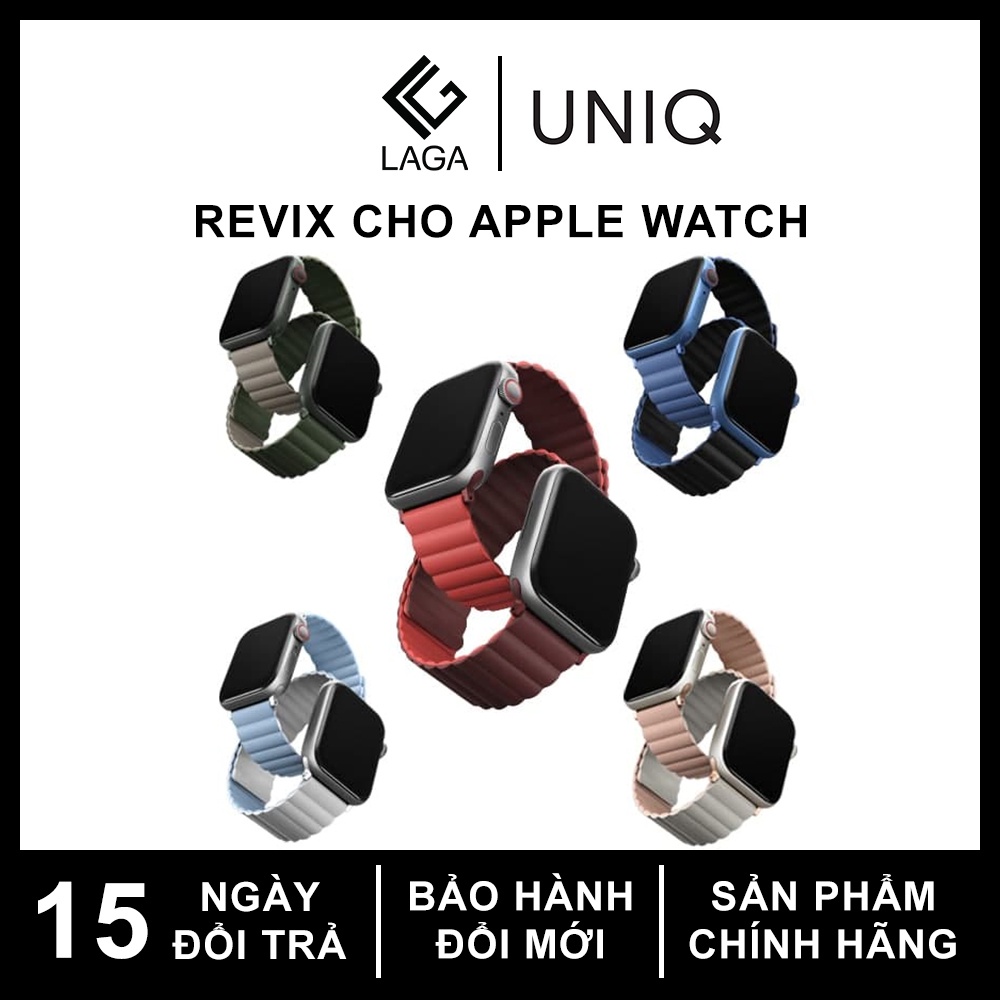 Dây Đeo UNIQ Revix Reversible Magnetic Silicone Strap Cho Apple Watch