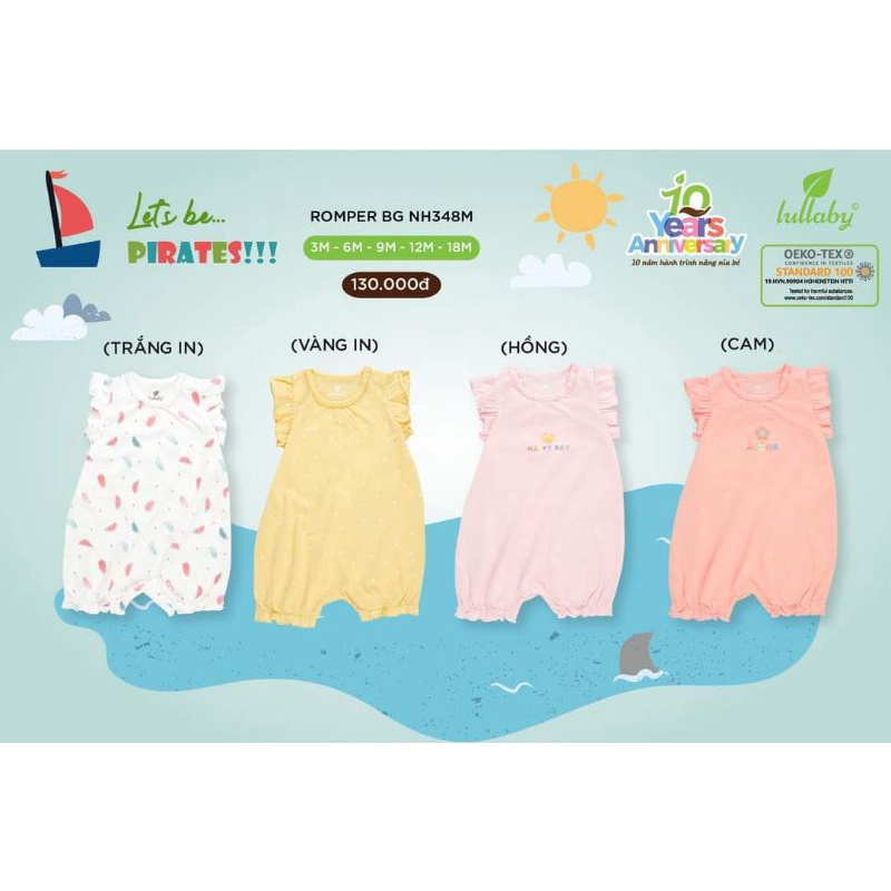 Body cộc tay cho bé gái (0-3M -> 12-18M)