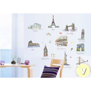 Decal dán tường Kỳ quan thế giới