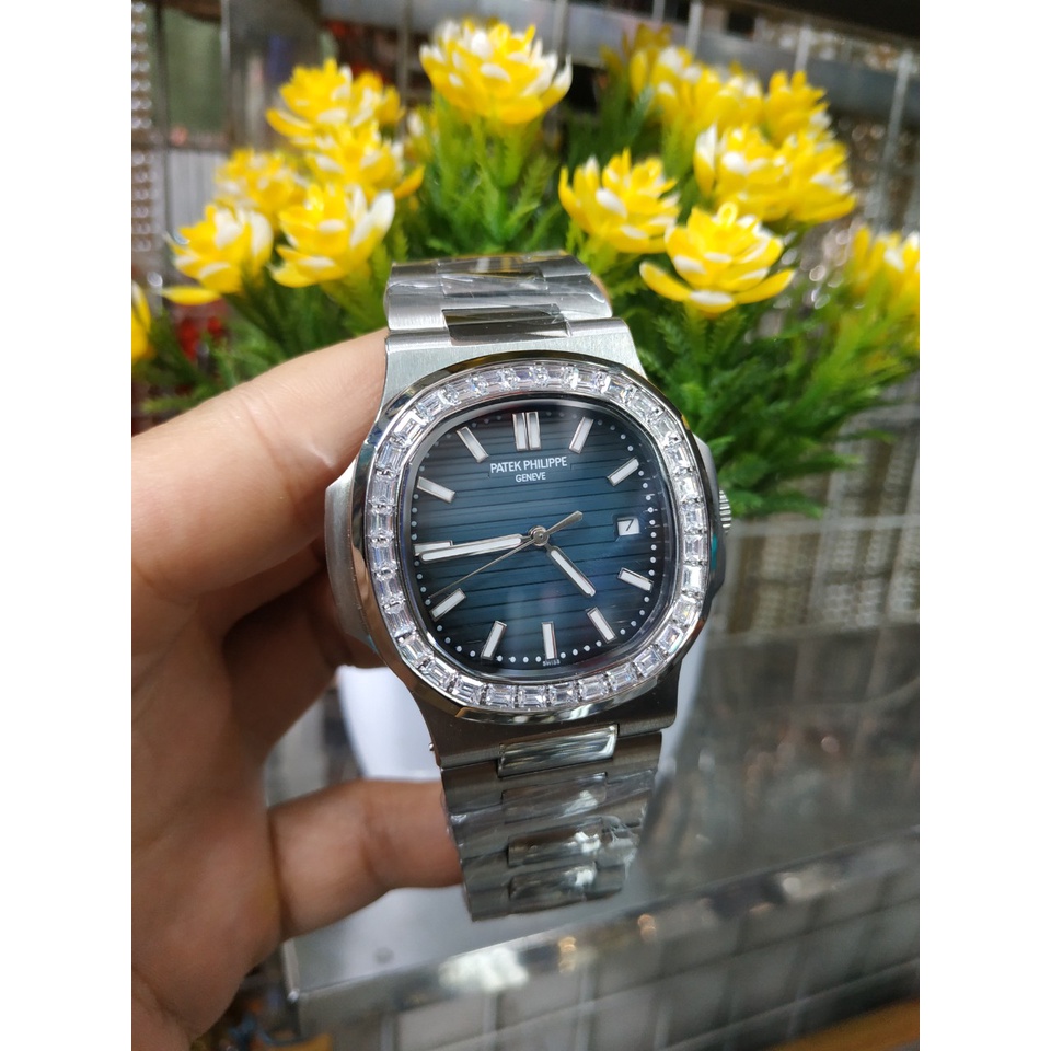 ĐỒNG HỒ NAM AUTOMATIC NAUTILUS MẶT TRĂNG DÂY KIM LOẠI - Bảo Hành 2 năm