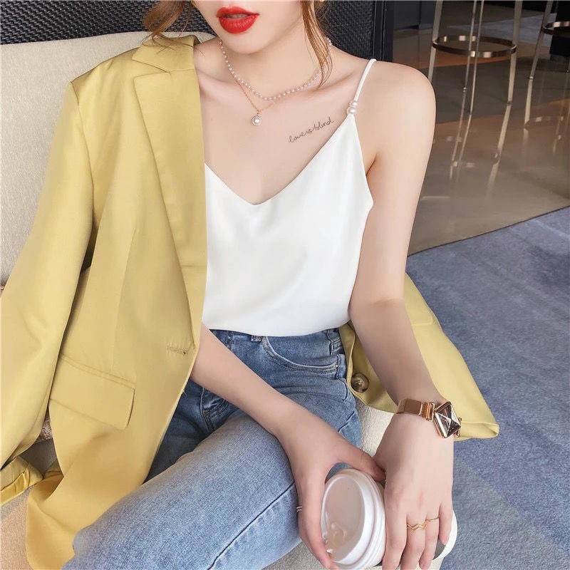 Áo Chiffon Sát Nách Dáng Rộng Thời Trang Mùa Hè Quyến Rũ Cho Nữ