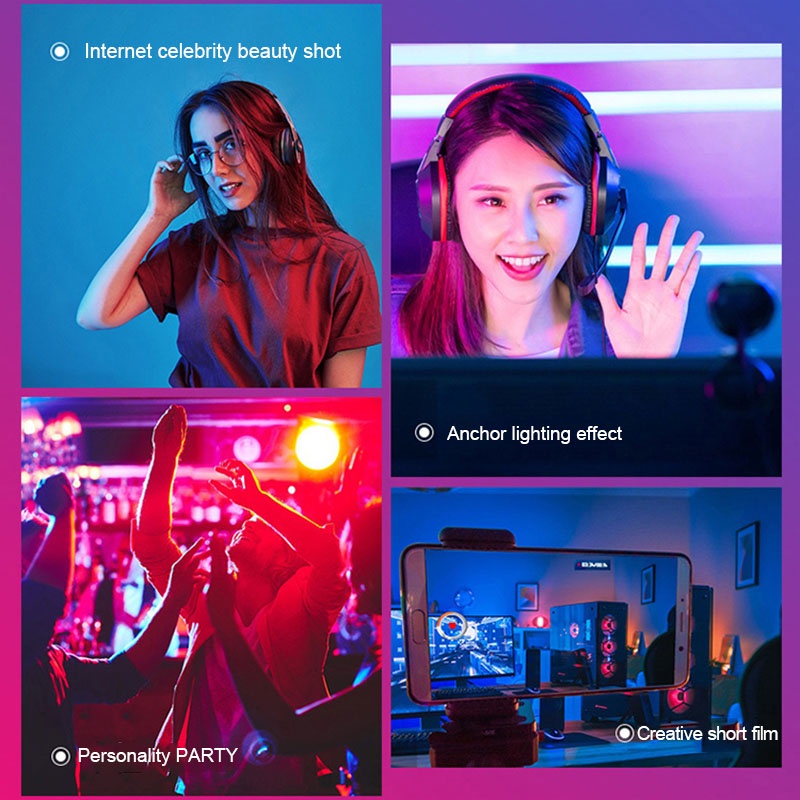 Đèn LED ống dài RGB tạo bầu không khí dành cho chợ đêm làm đạo cụ quay video