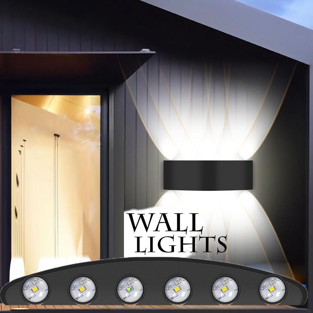 GOGOUP Đèn LED 4 / 6 / 810 / 12 Bóng Gắn Tường Chống Thấm Nước Tiện Dụng