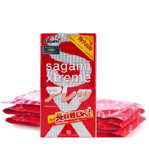 Bao cao su SAGAMI XTREM FEEL LONG hộp 10 chiếc tăng thời gian quan hệ cho nam