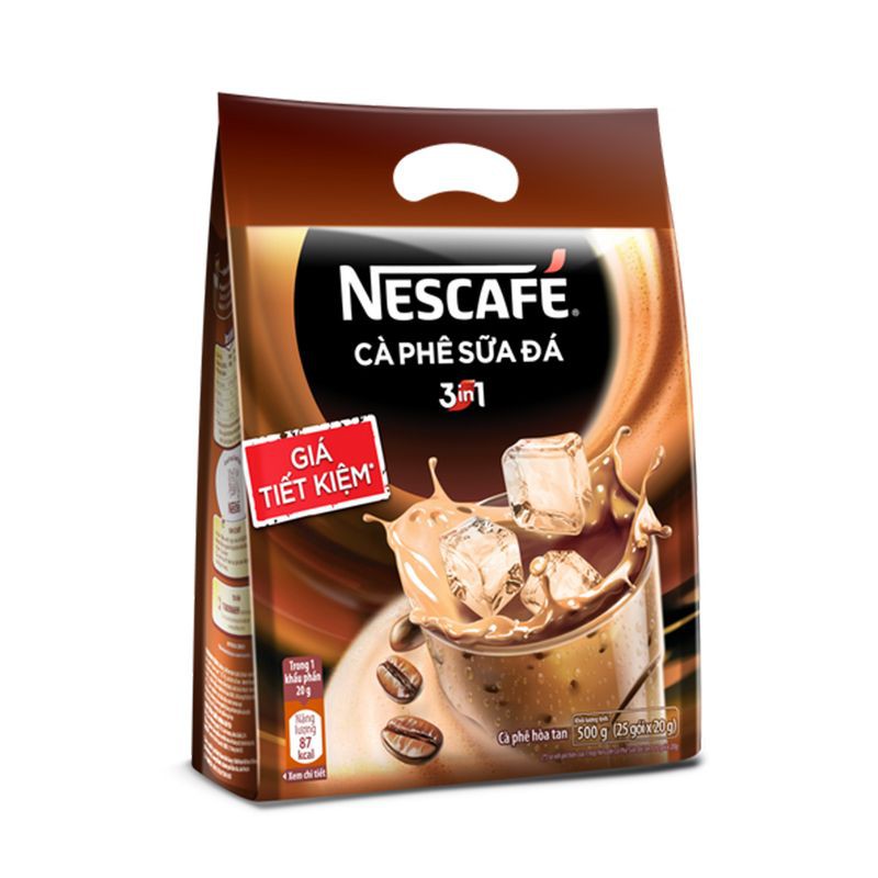 NESCAFÉ 3in1 Cà phê sữa đá - Bịch 25 gói x 20g