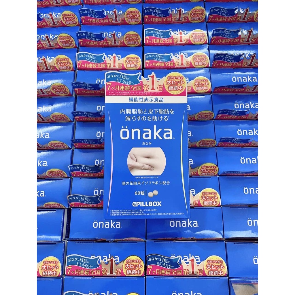 Viên uống giảm mỡ bụng, giảm cân Onaka Nhật Bản - Gói 60 viên