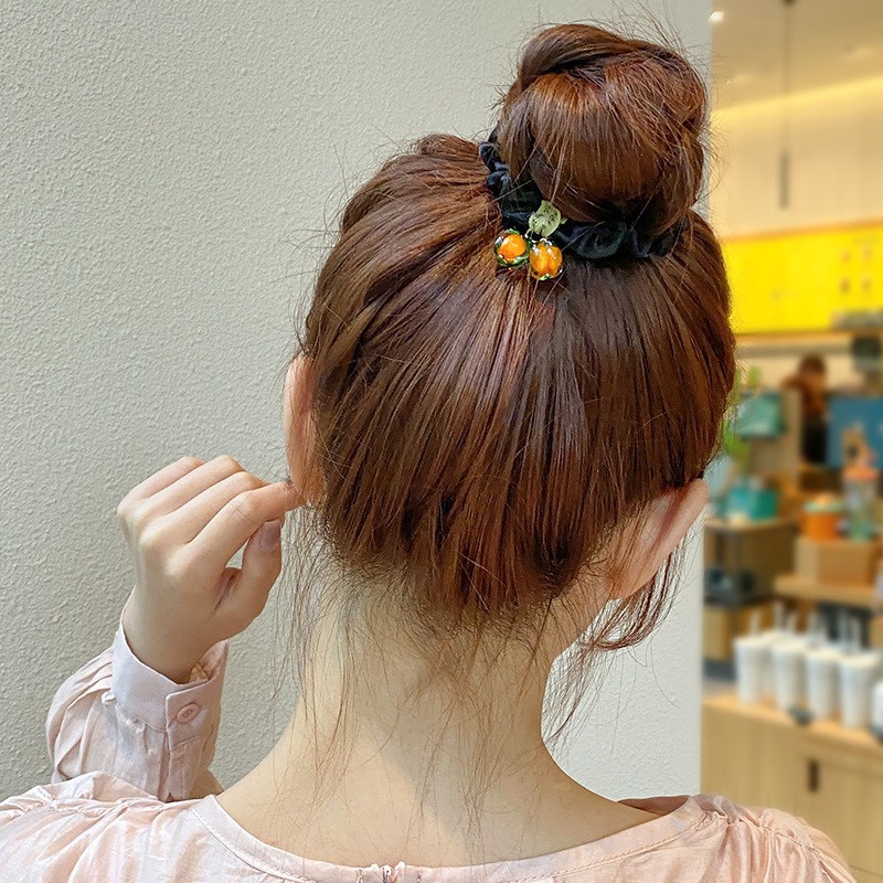 Dây Buộc Tóc Vải Scrunchies Quả Siêu Hot Trend