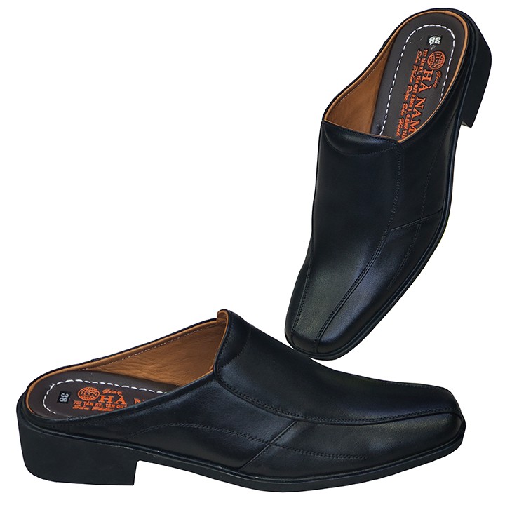 Dép bít mũi nam TiTi ĐÔ da bò thật cao cấp GSB2077a