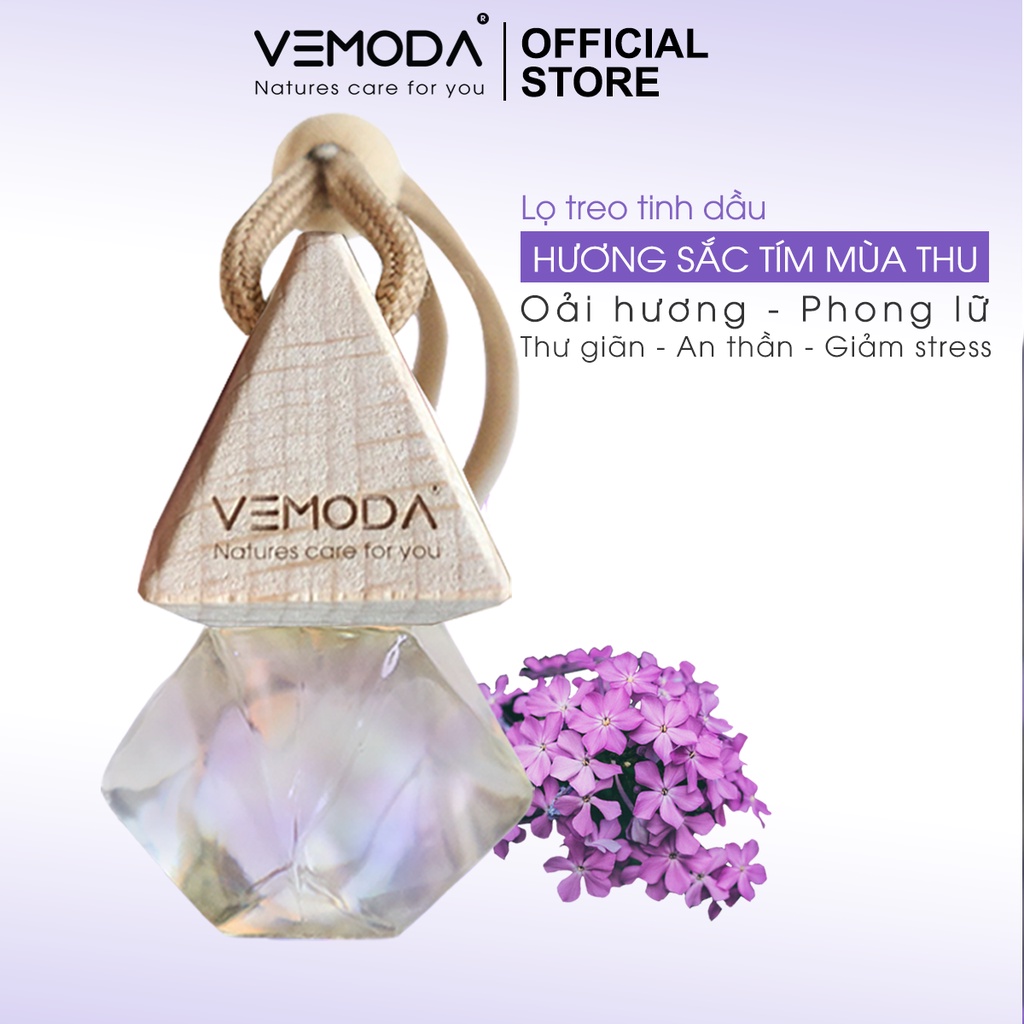 Tinh dầu treo xe ô tô cao cấp Vemoda dung tích 8ml - hương Sắc tím mùa thu