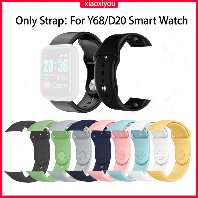 Dây Đeo Thay Thế Cho Đồng Hồ Thông Minh Y68 Bằng Silicone TPU Mềm Chống Thấm Nước D20