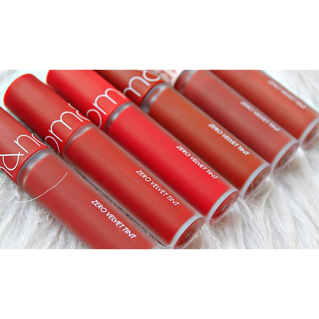 Son Romand Zero 20 màu đỏ berry trầm (son kem lì Romand Zero Velvet Tint)