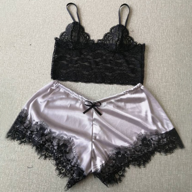 Bộ pijama ren AOWEINISI; thiết kế quyến rũ thời trang cho nữ