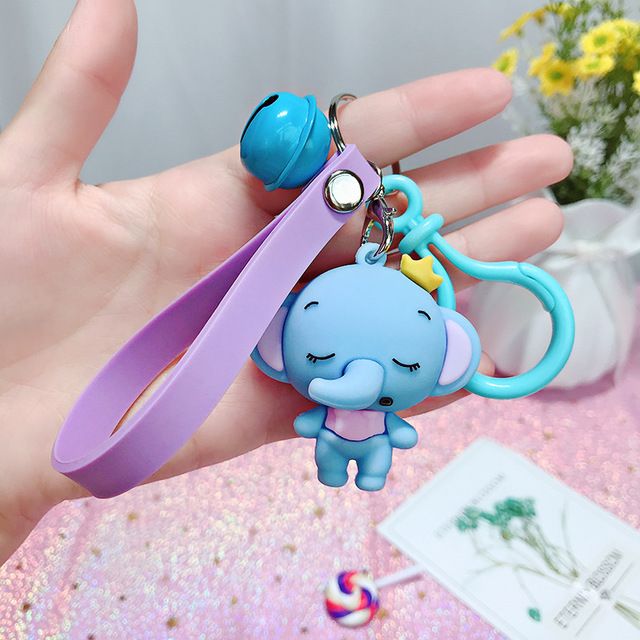 Móc khóa voi con kèm chuông