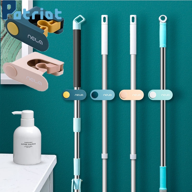 Giá đỡ cây lau nhà gắn tường tự dính tiết kiệm không gian đa năng