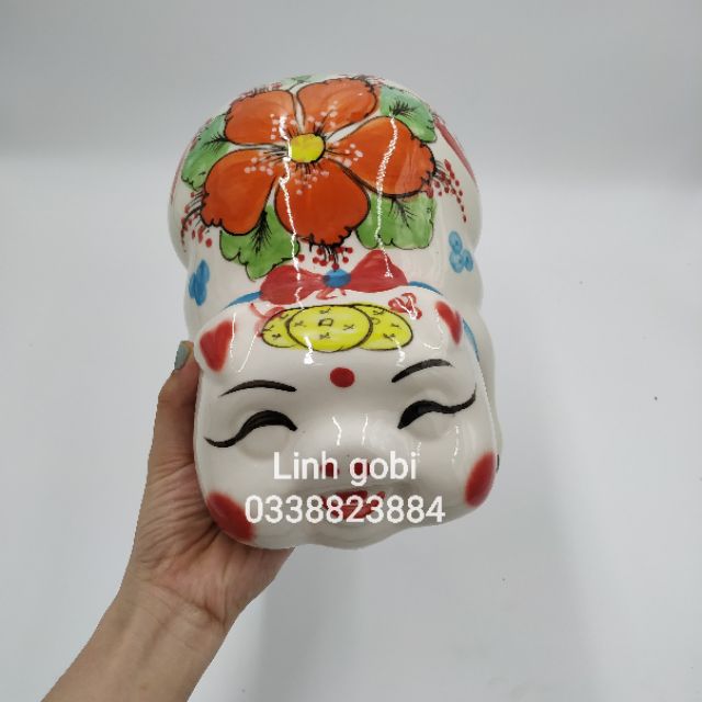 Lợn sứ dáng nằm (dài 25, rộng 18 cm)