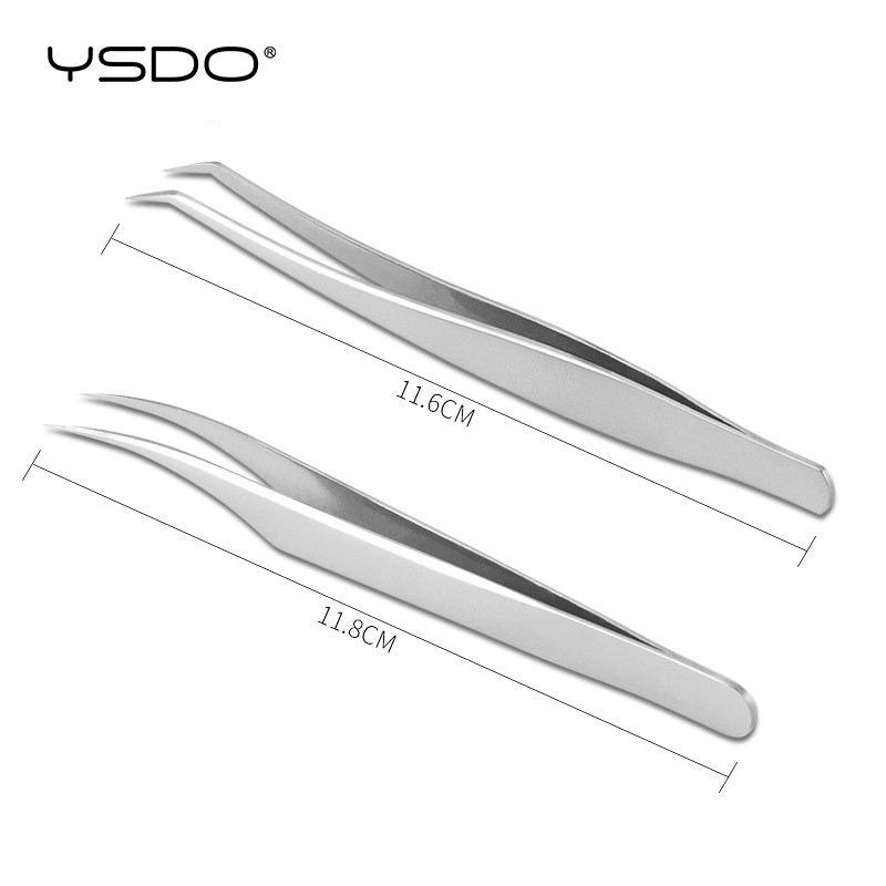 Set 2 Nhíp Gắn Mi Giả Bằng Thép Không Gỉ