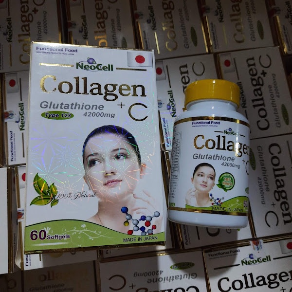 Viên uống trắng da mờ nám COLLAGEN +C GLUTATHIONE 42000mg Neocell - Hàng chính hãng