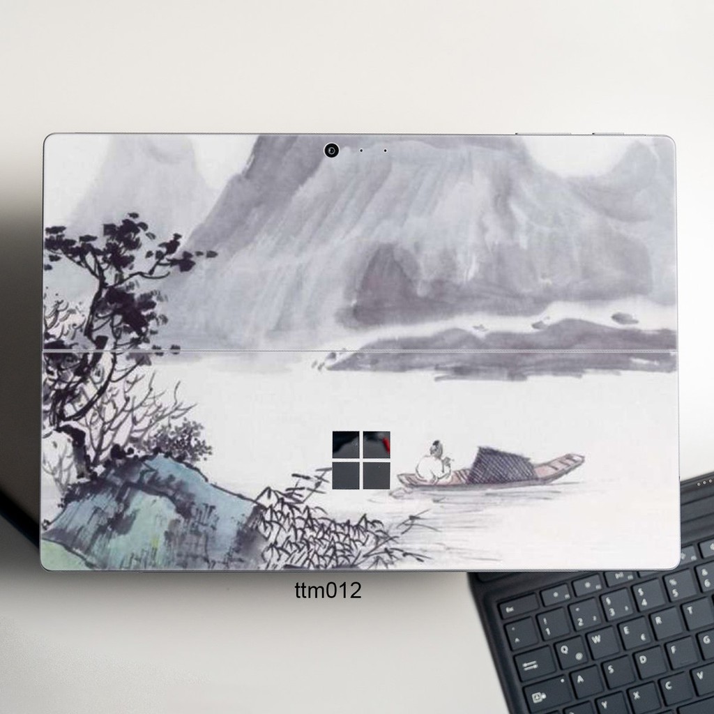 Skin dán hình Tranh thủy mặc cho Surface 3 2015; Go, Go 2, Go 3; Pro 2 3 4 5 6 7 9 X