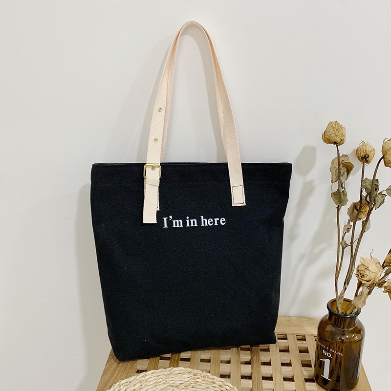 Túi Xách Canvas Đeo Vai Sức Chứa Lớn Thời Trang Mới Cho Nữ