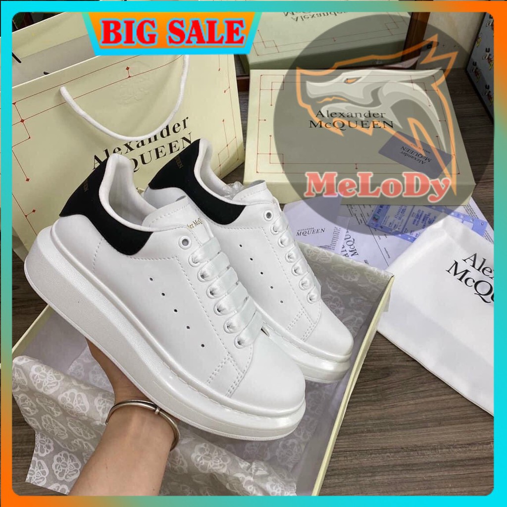 [Mã FAGREEN245 giảm tới 30K đơn 99K] Giày mc queen , mcqueen gót đen , giày thể thao và sneaker nam nữ