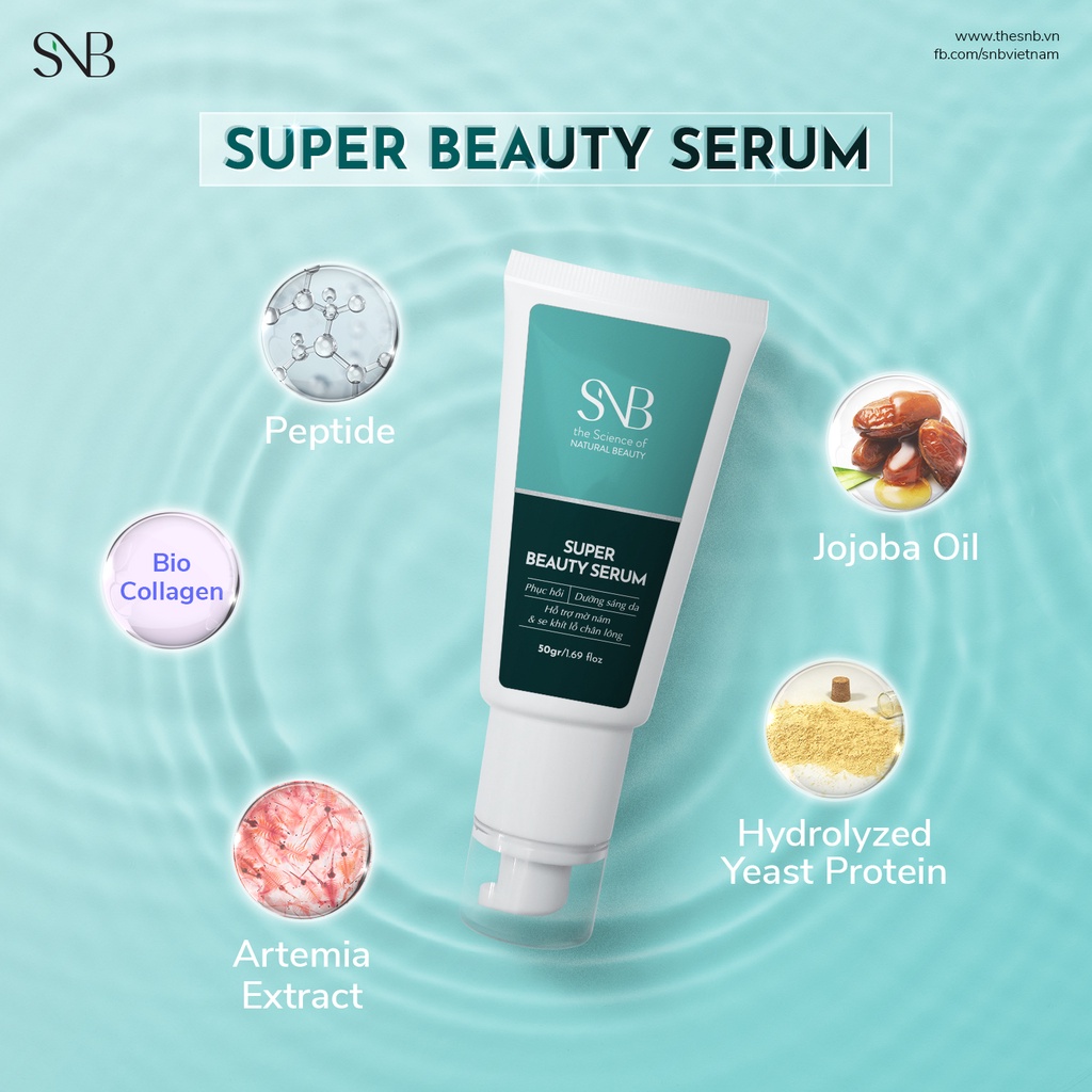 Super Beauty Serum 50gr SNB - Sáng Da, Tái Sinh Làn Da Xỉn Màu