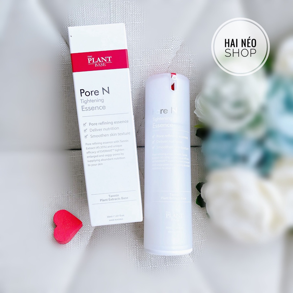 [DATE 23/04/22] Tinh chất se lỗ chân lông, giảm mụn chứa AHA và BHA The Plant Base Pore N Tightening Essence 30ml