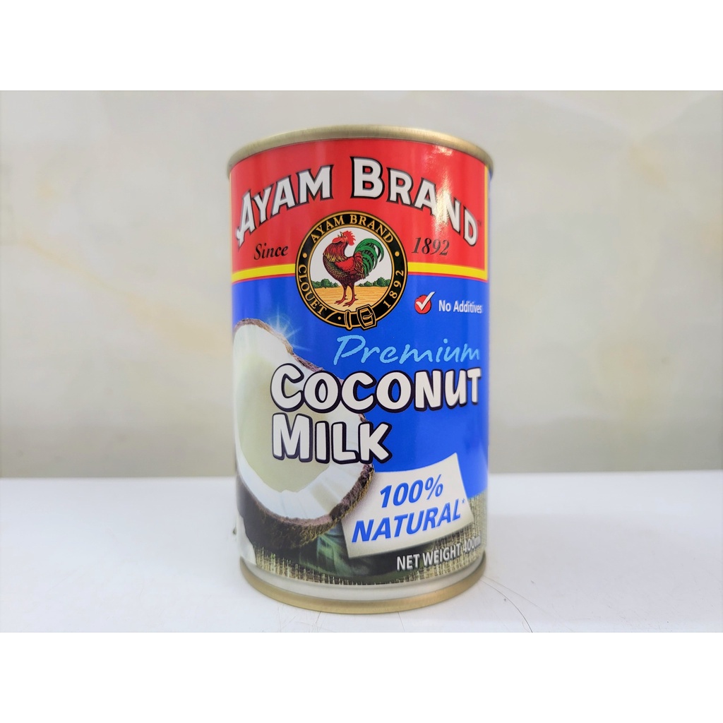 [Hộp 400ml – XANH ĐẬM] NƯỚC CỐT DỪA 100% NGUYÊN CHẤT [Malaysia] AYAM Premium Coconut Milk (halal)