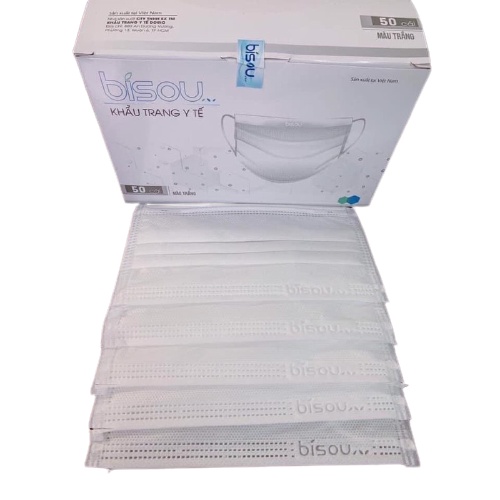 HỘP 50 CÁI KHẨU TRANG Y TẾ BISOU 4 LỚP, KHÁNG KHUẨN LỌC BỤI | BigBuy360 - bigbuy360.vn