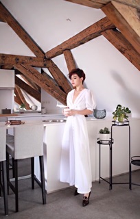 ĐẦM MAXI TRẮNG NÚT BỌC XẺ TÀ (KÈM HÌNH THẬT)