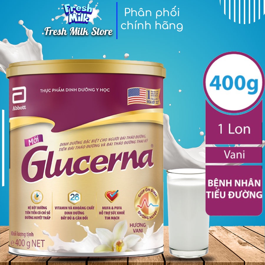 Sữa bột Glucerna Abbott 400g dành cho người tiểu đường FRESH MILK STORE