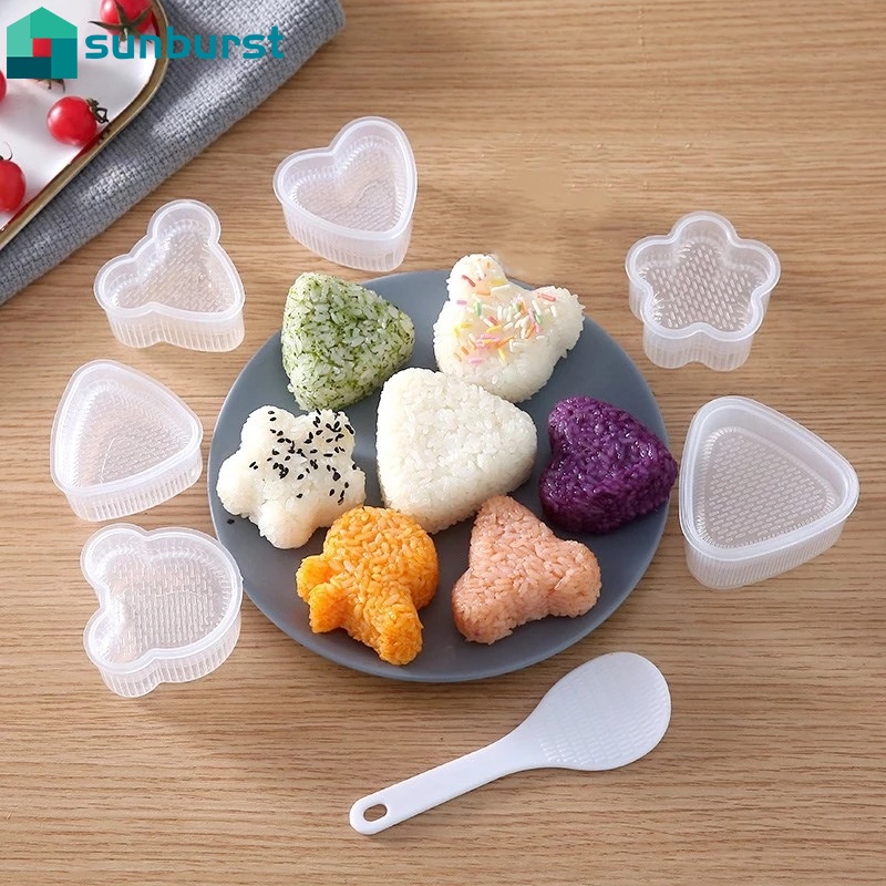 Khuôn làm cơm nắm bento khuôn cơm cho bé nhiều hình làm sushi onigiri nhật bản giúp trẻ ăn dặm