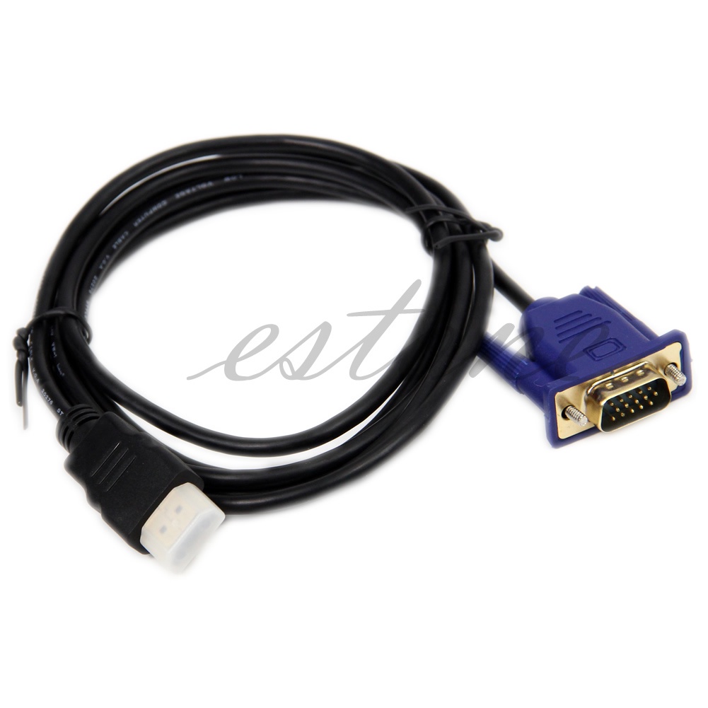 Cáp Chuyển Đổi Cổng Hdmi Sang Vga Hd-15 Dài 6ft 1.8m 1080p Mạ Vàng
