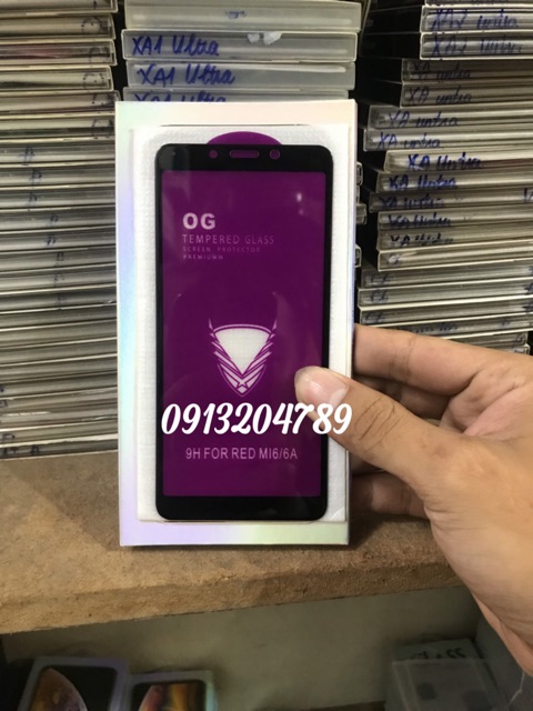 Kính OG full màn Xiaomi Redmi 6A khoan không thủng