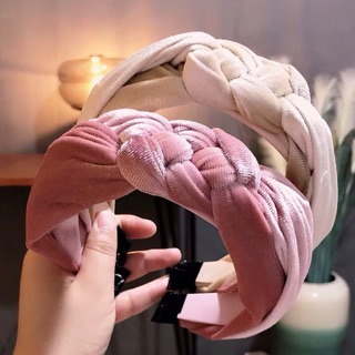 Bờm băng đô vải nhung hot trent