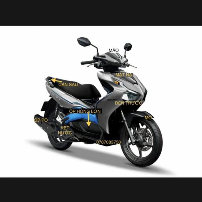 Ốp Xe AB 2020-2021 Bản 125/150cc Carbon , Ốp Trang Trí Airblade cacbon, air blade 2021