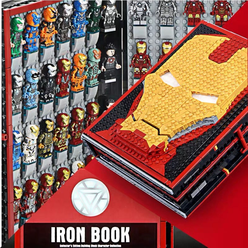 > Tương thích với Lego S Brand Iron Man Commemorative Collector Edition Sách hướng dẫn sử dụng Marvel Building Blocks