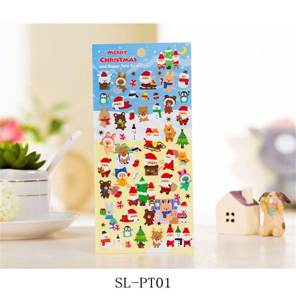 RAINBOW 1 Tấm Nhãn Dán Trang Trí Giáng Sinh Hình Ông Già Noel