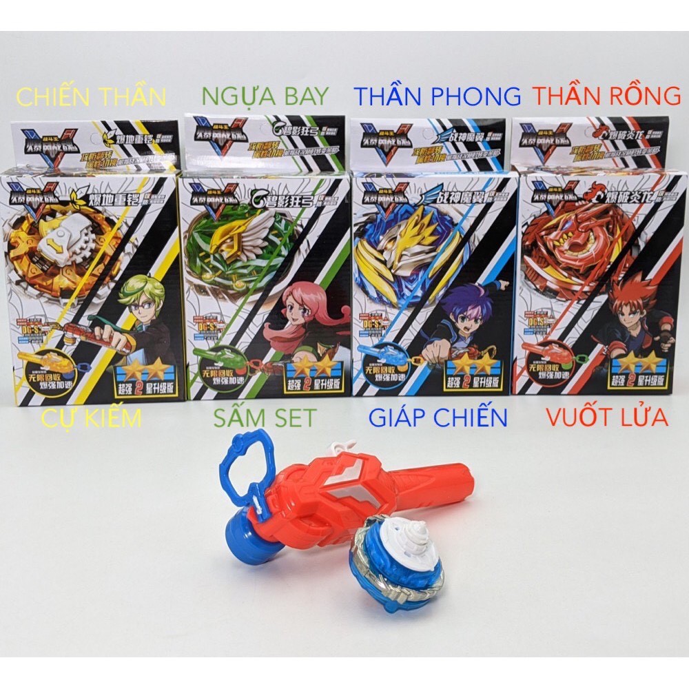 Con quay beyblade chính hãng LANLAN KIDS bộ vòng xoay thần tốc và tay cầm đồ chơi trẻ em siêu ngầu