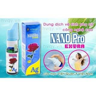 Dung dịch vệ sinh phụ nữ Nanopro extra học viện quân y