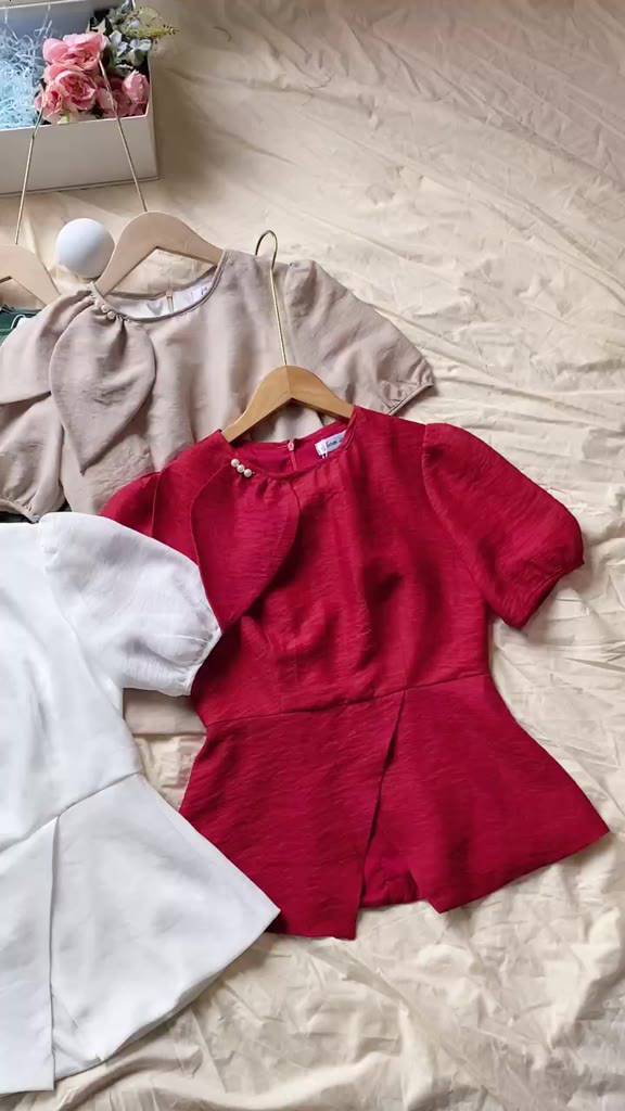 Áo kiểu peplum hàn quốc tôn dáng mặc đi chơi đi làm chất liệu tơ xước mềm mịn A39 | BigBuy360 - bigbuy360.vn
