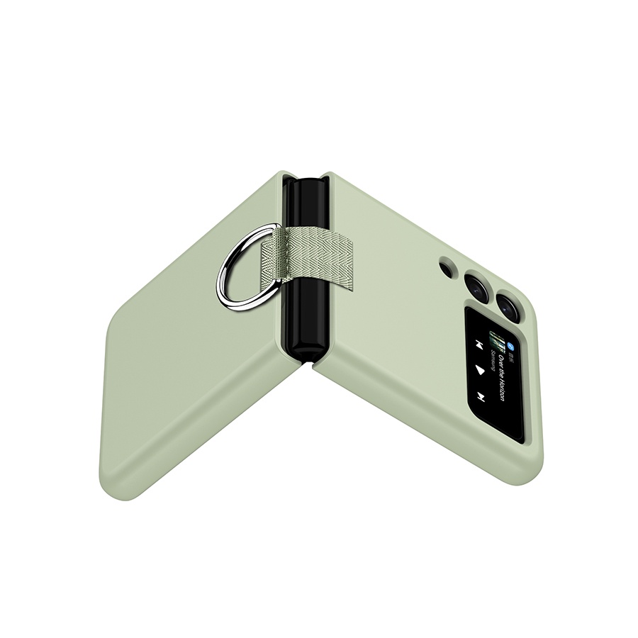 Ốp điện thoại HOCE màu trơn có nhẫn đỡ cho Samsung Galaxy Z Flip 3 Z Flip 4 zflip5 5G